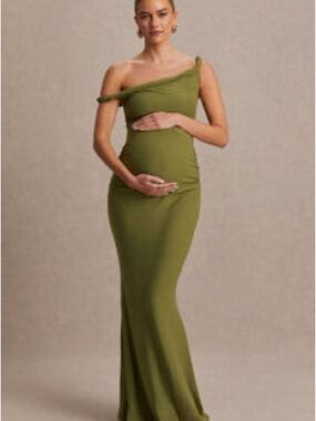 Club L London | Dresses | Club L London Emerald Green Satin Scarf Gown |  Poshmark